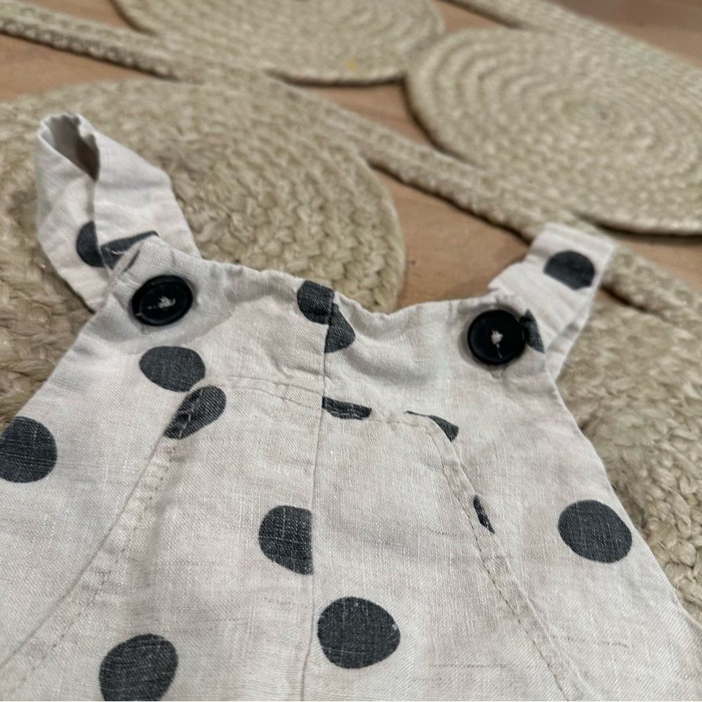 ZARA KIDS POLKA DOT LINEN JUMPSUIT 2/3Y - Picture 6 of 6